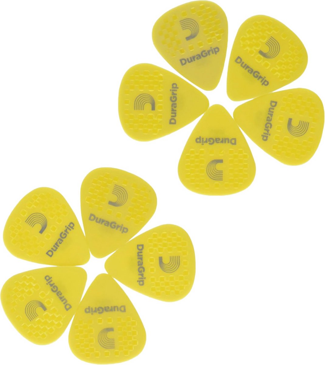 Gitaar Plectrums Pak van 10 - Licht/Medium DuraGrip Standaard Vorm