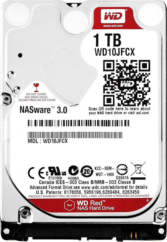 Interne Harde Schijf 1TB 5400rpm 2.5 inch SATA III voor NAS van Merkloos — afbeelding 3