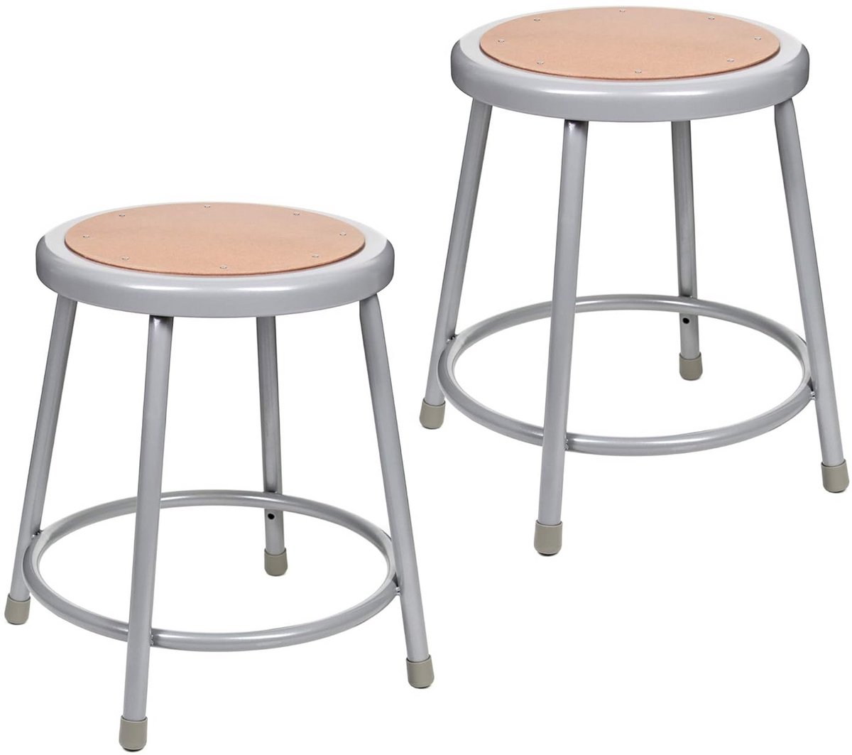 Set van 2 Grijze Winkelkrukken - 45 cm Hoog - Zonder Montage