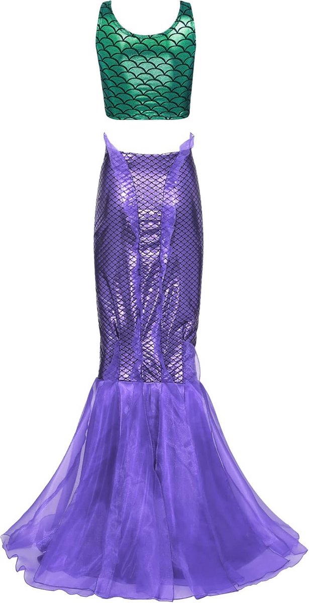 Sexy Zeemeerminkostuum Dames - Cosplay & Carnavalsoutfit met Rok en Top