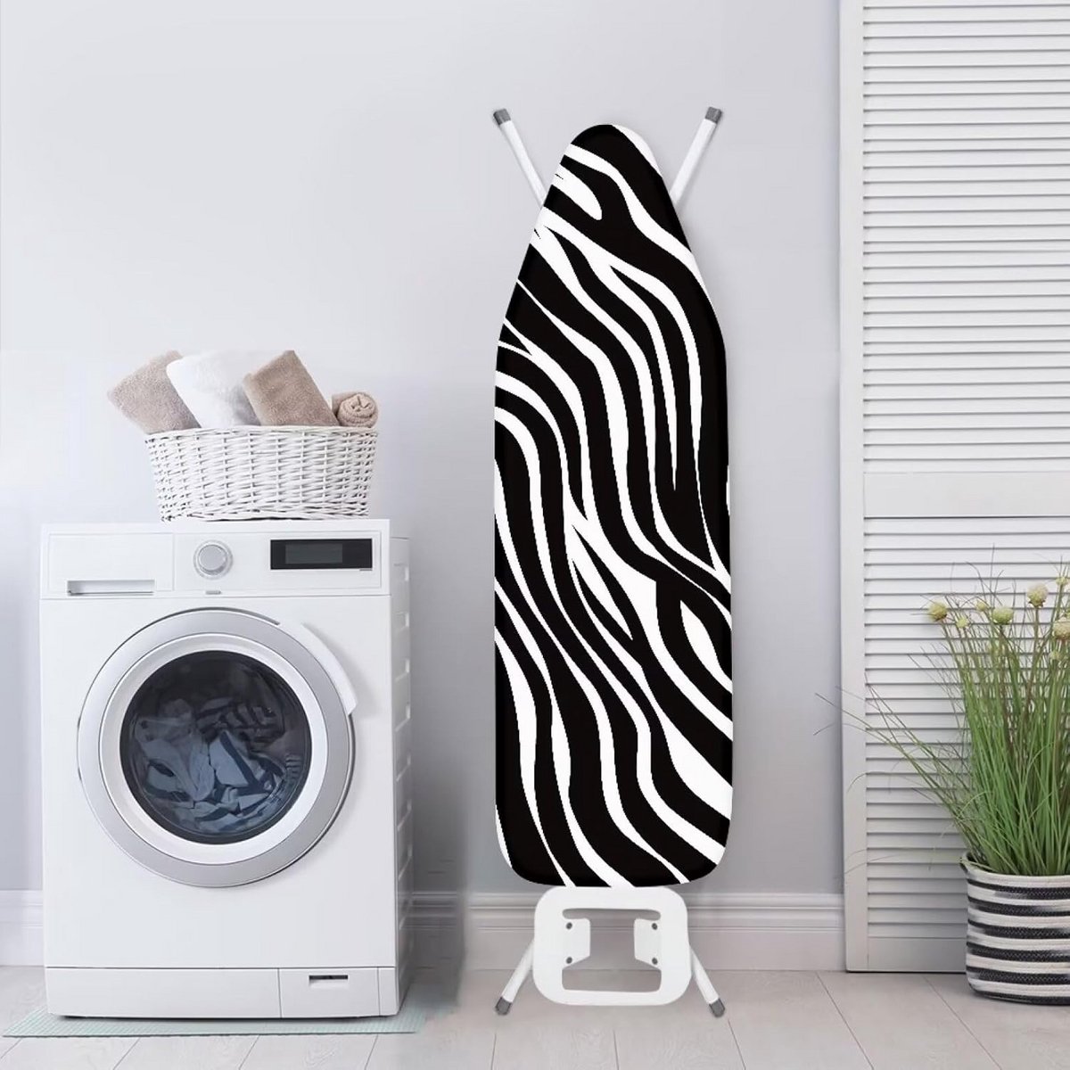 Universele Strijkplankovertrek met Zebraprint voor Grote Strijkplanken