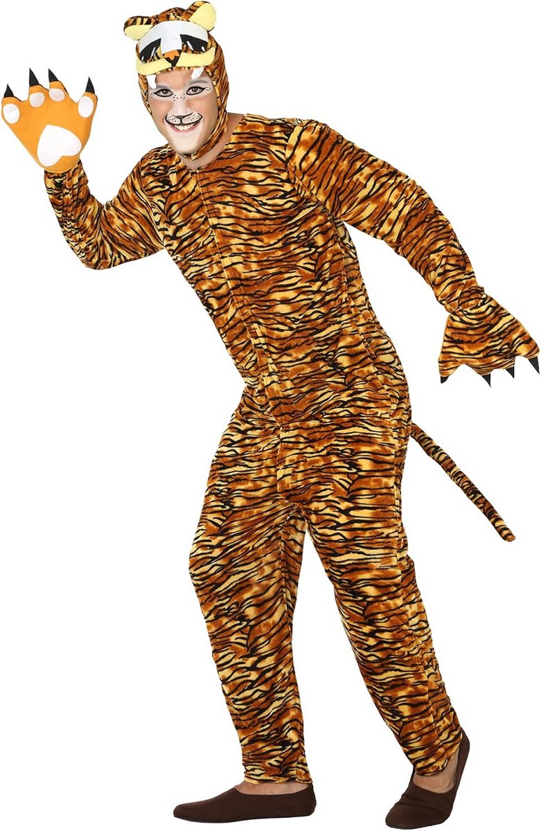 Tijger Kostuum Heren voor Carnaval en Feesten Maat M-L