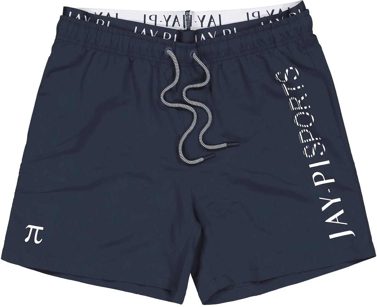 JAY-PI - Heren - Zwembroek beachwear elastische band - Mat nachtblauw - Maat 3XL
