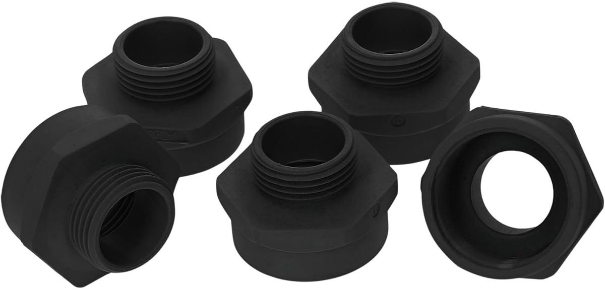 5 stuks Kalitec G5202510 verlengstukken M20/M25 kunststof zwart