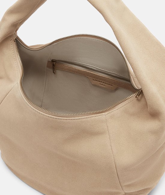 LIEBESKIND BERLIN Cuir Sac à épaule Farrah Hydro Suede Hobo Bag Beige