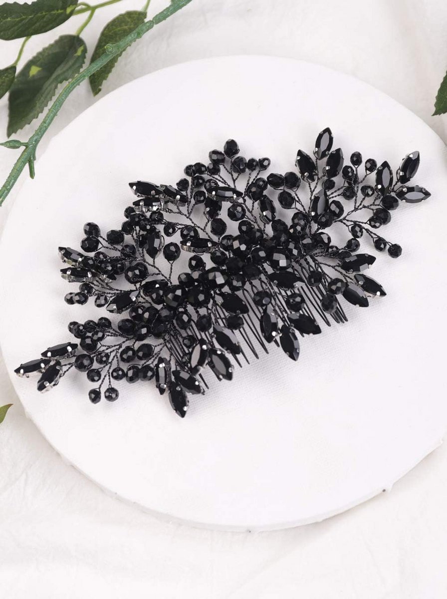 Elegante Haar Kam met Opaal Kristal Strass voor Bruiloft of Feest