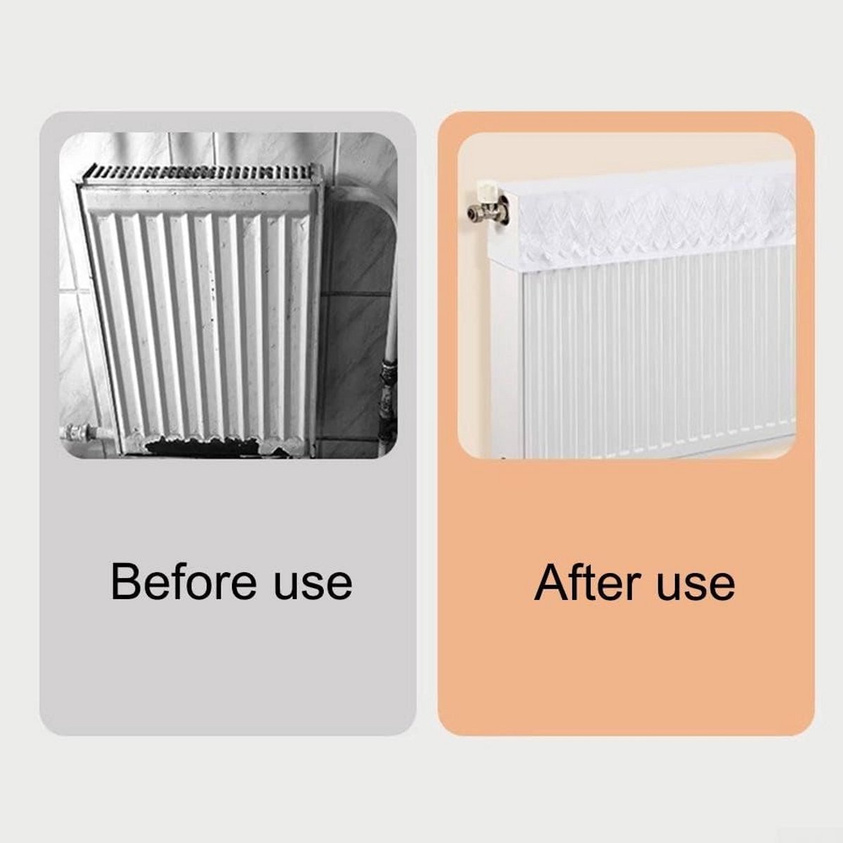 Stofkap voor Radiator - Linnen Antislip Hoes (100 cm)