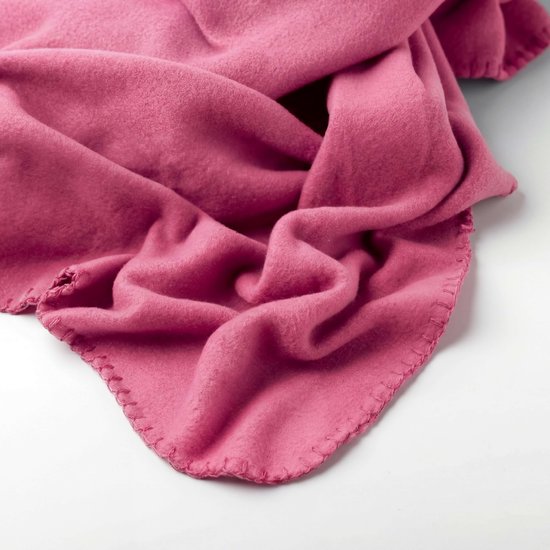 DEX - plaid 130x160 cm - fleece deken - Fuchsia Pink - roze