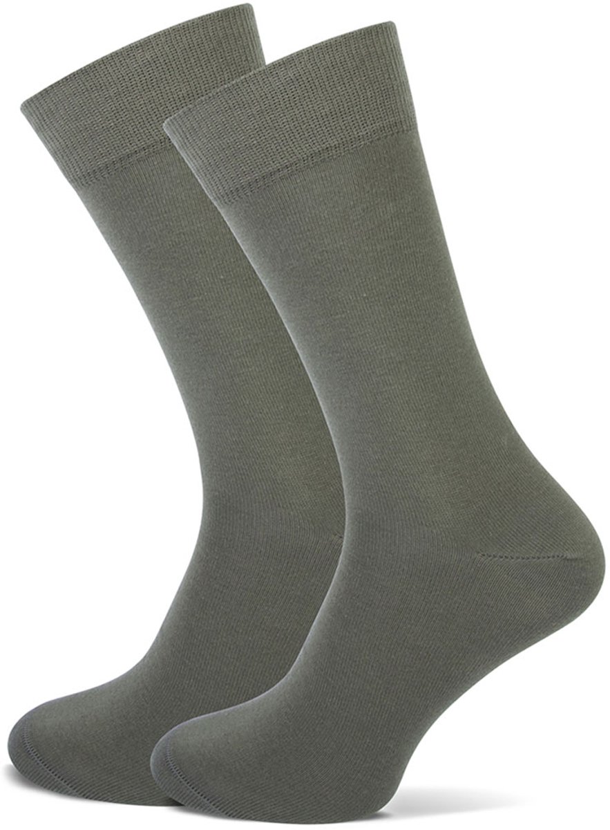 MarcMarcs - 4-Pack - Effen Sokken - Nette 2-Pack - Heren - khaki - 43-46 - 91900