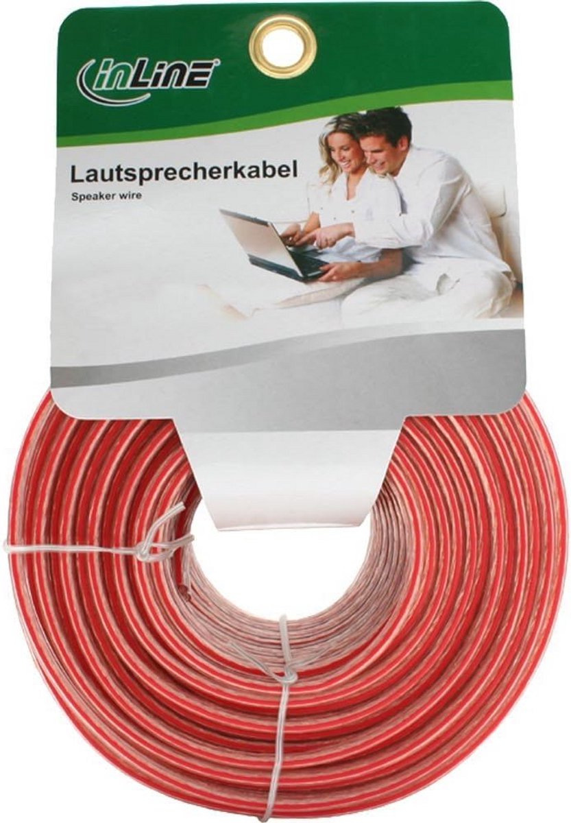 Luidsprekerkabel 25 meter - 2x1.5mm² - Doorzichtig Zuurstofvrij Koper (CCA)