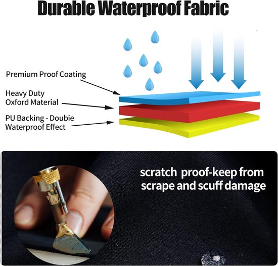 4x Universele Bandenhoezen voor Camper en Auto - Waterdicht en Winddicht Wielbescherming 27-32 inch — afbeelding 5