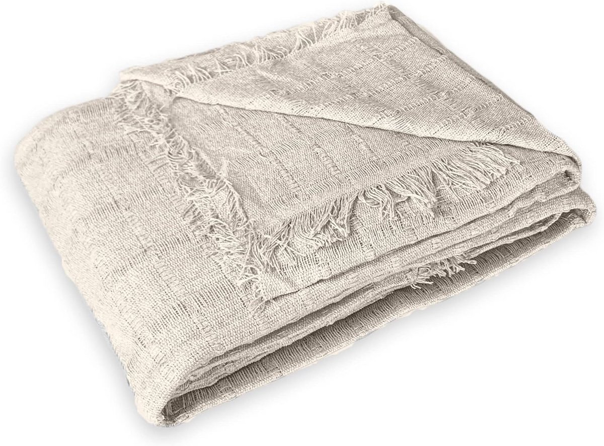 Grote Katoenen Bankdeken en Sprei (180x260 cm) voor Bank en Bed