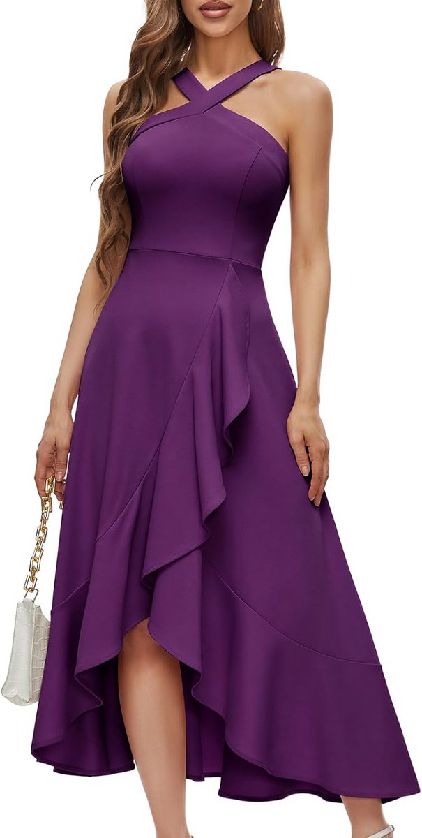 Elegante Maxi Halterjurk Dames - Chique Cocktail-, Bruidsmeisjes- & Galajurk