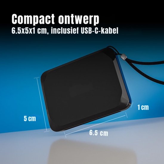 SCH® SSD Externe Harde Schijven - SSD Externe Harde Schijf - Zwart - ‎7cm x 5cm x 1cm van sch — afbeelding 2