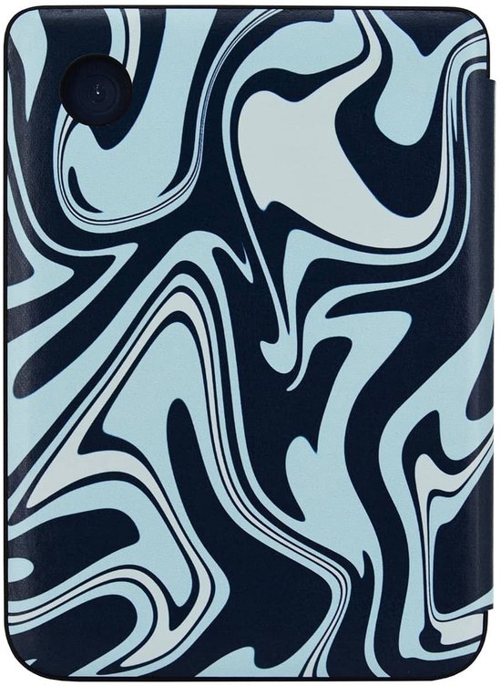 Origami Sleepcover Geschikt voor Tolino Shine 4 Hoes Abstract Petroleum Kleuren van Origami Sleepcover — afbeelding 4