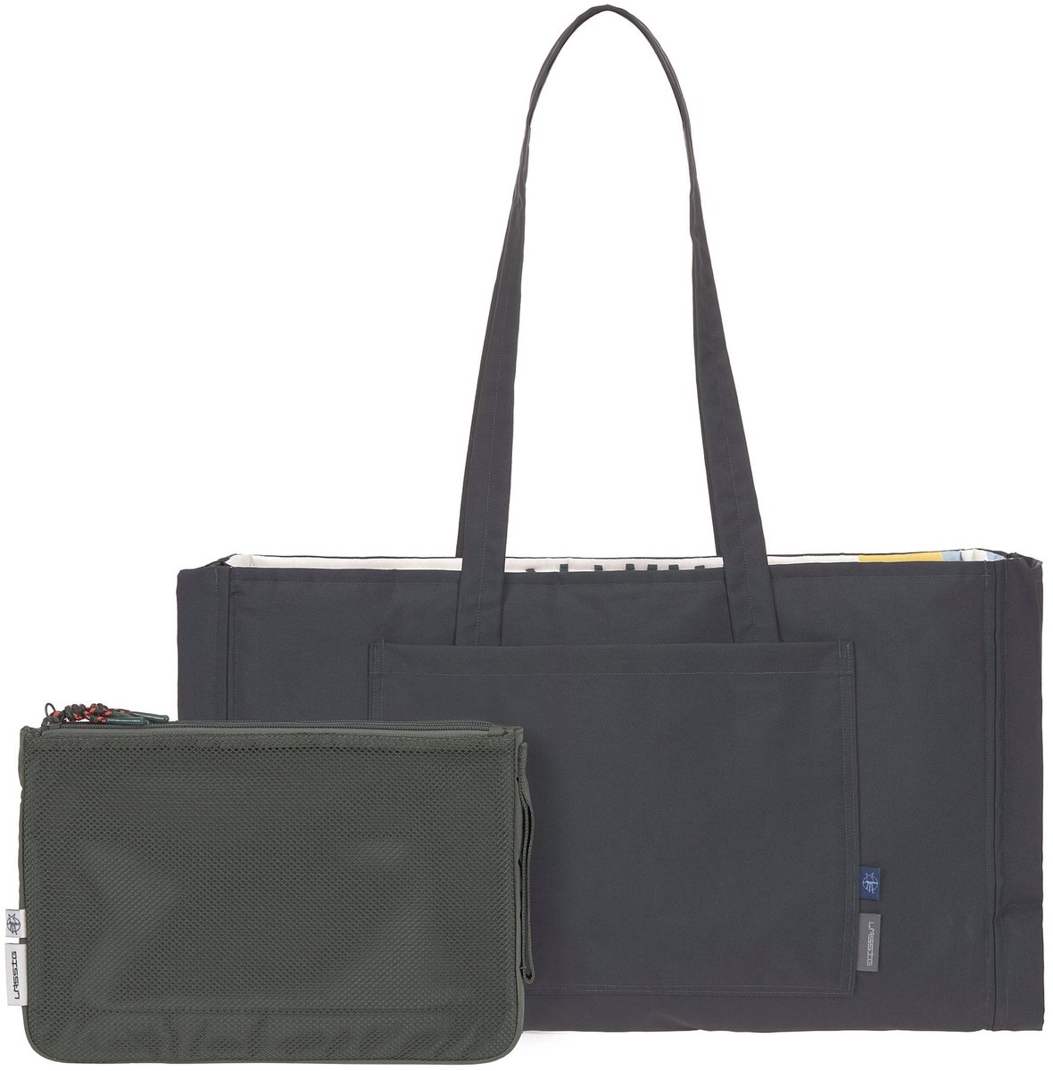 Lässig Mamaki - Draagtas en Organizer 2-delig Set (anthracite/olive)