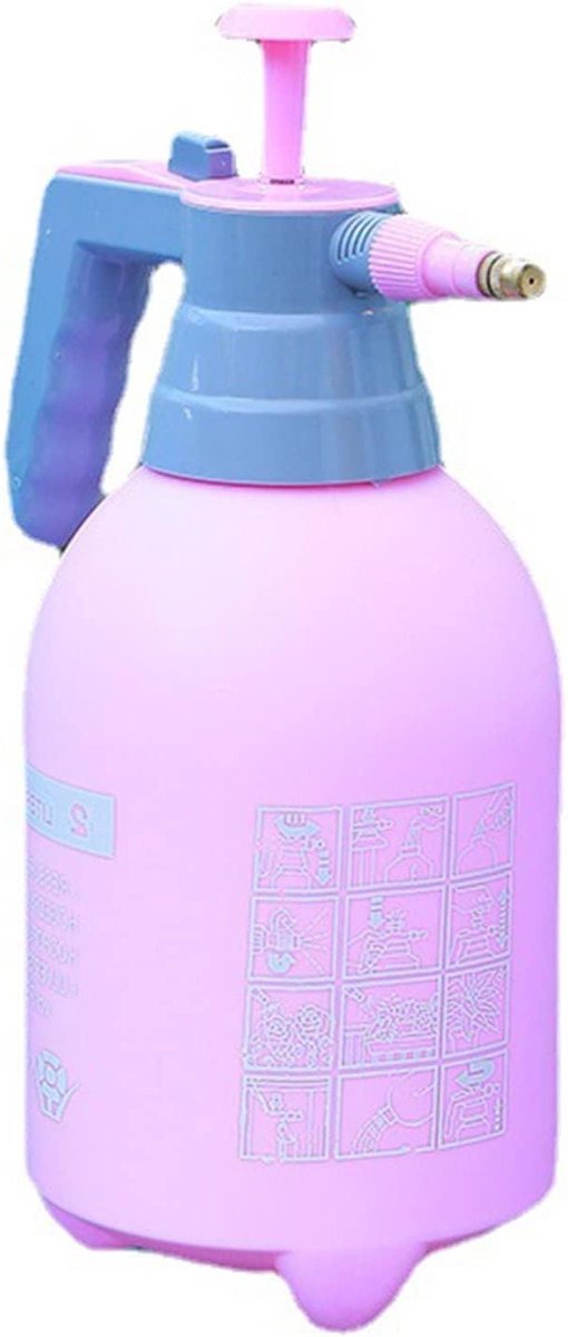 Allecto- Tuinsproeifles - Kunststof Gieter - Watersproeier - Hoge Luchtdruk - Verdikte Spuitfles - Verstelbare Sproeier - Tuinieren - Roze 2L Veelzijdige Sproeifles Geschikt voor alle tuinklussen