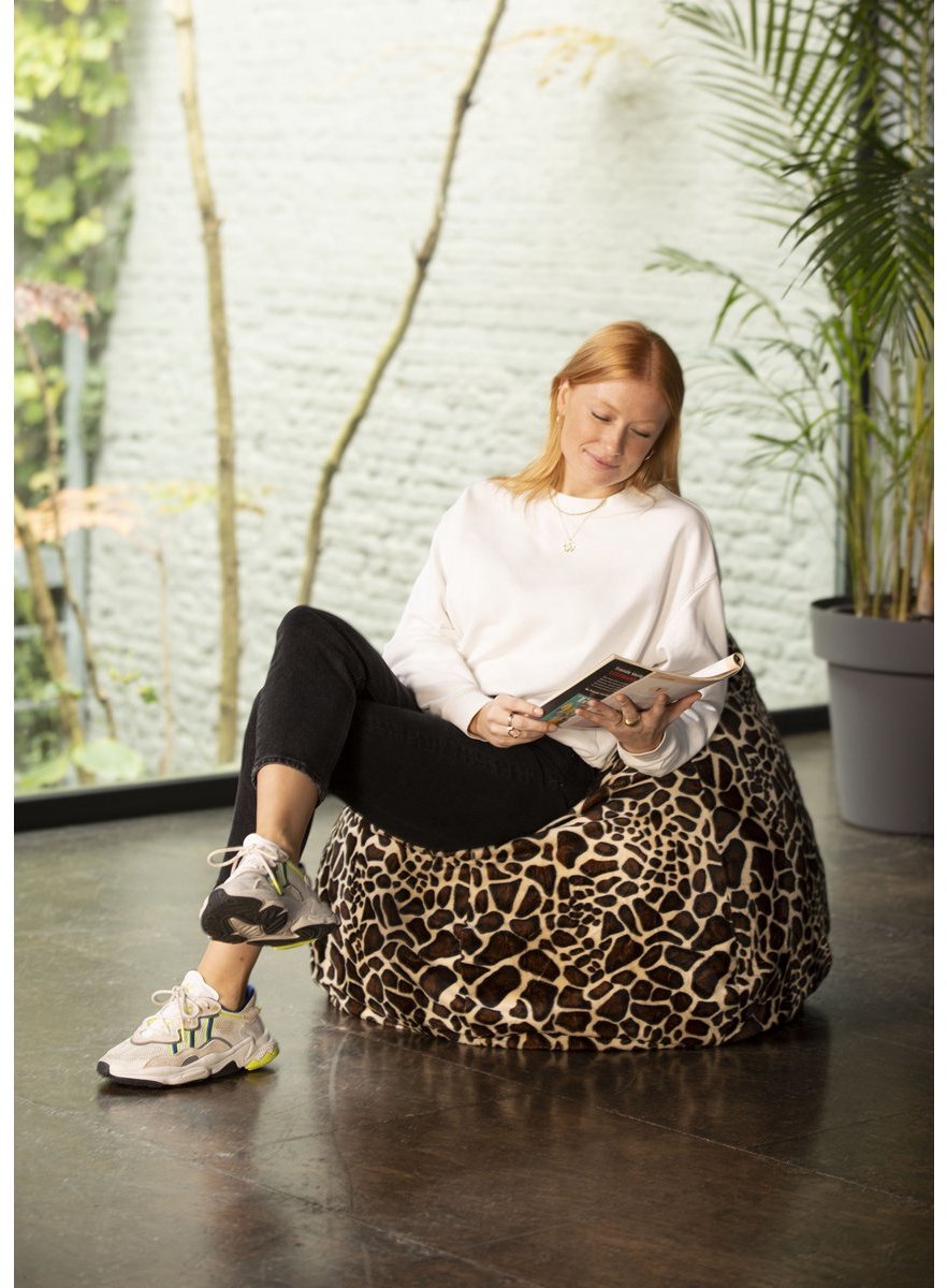 Sit On It Zitzak - Dierenprint - Giraffe - Polyurethaan - Zacht en Duurzaam - Perfect voor Ontspanning