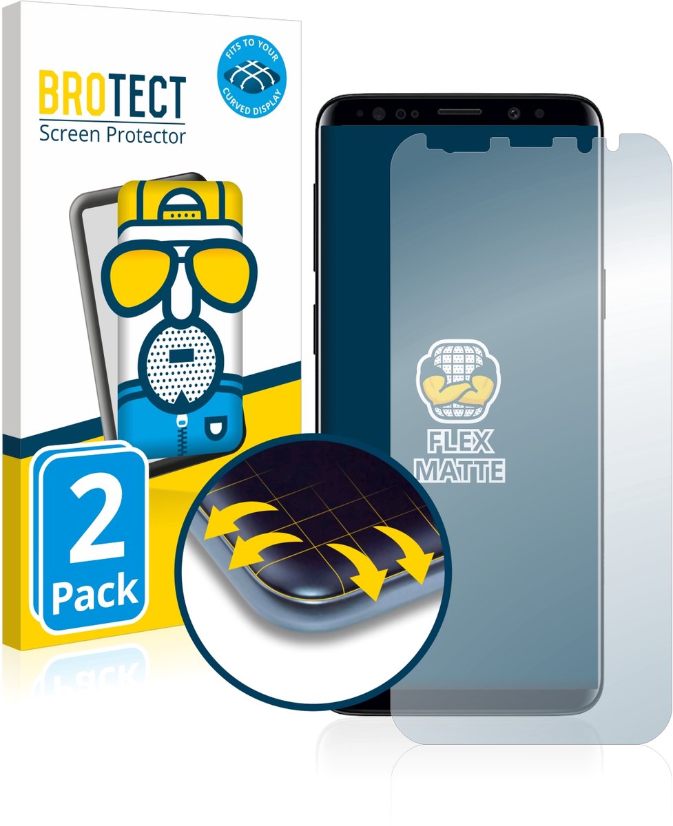 BROTECT - Screenprotector voor Samsung Galaxy S9 Plus - Folie Beschermfolie matte volledig dekking 2 Stuks