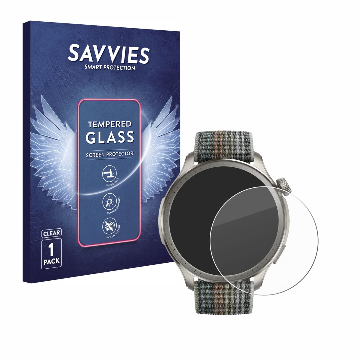 Savvies - Glas Screenprotector voor Huami Amazfit Balance - Gehard Beschermglas 9H