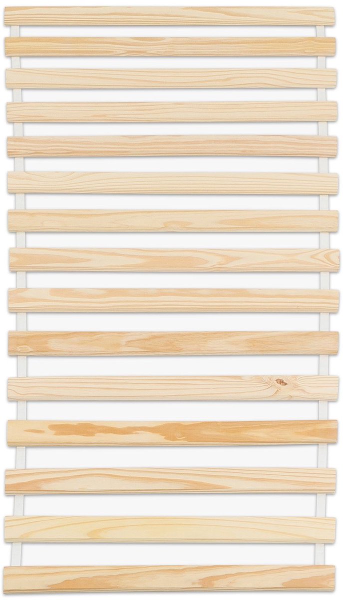 Oprolbare lattenbodem 80 x 160 cm van massief grenen - lattenbodem met 12 latten van massief grenen, oprolbare lattenbodem - hoofdafbeelding