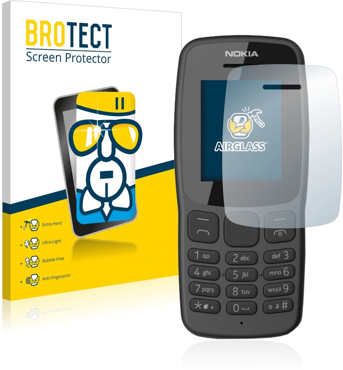 Screenprotector voor Nokia 106 2018 Beschermglas transparant