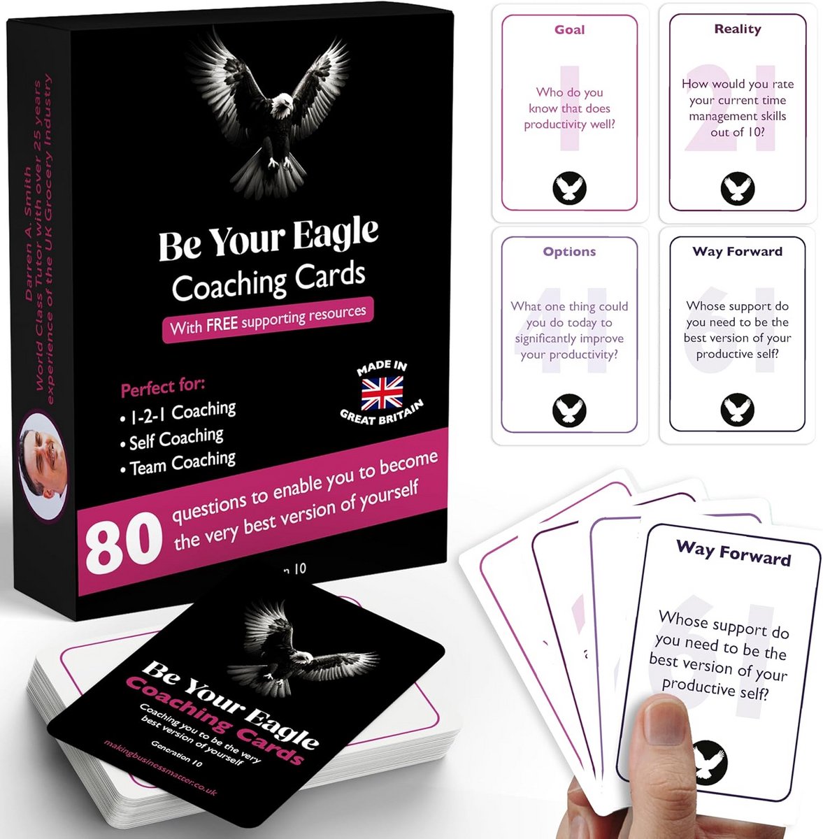 Coachingkaarten Set: Productiviteit, Doelen Stellen en Zelfreflectie