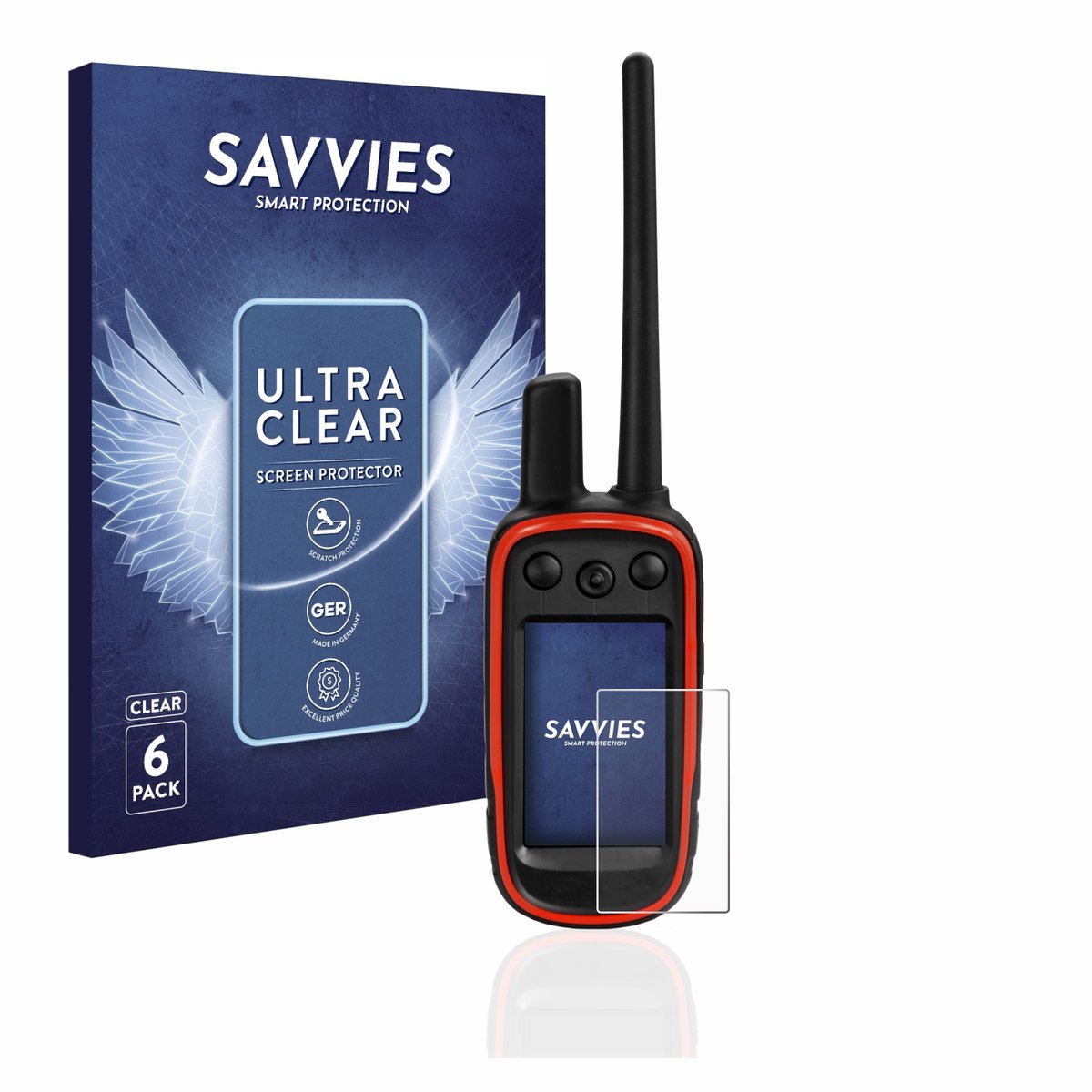 Savvies - Screenprotector voor Garmin Alpha 100 - Folie Beschermfolie transparant 6 Stuks