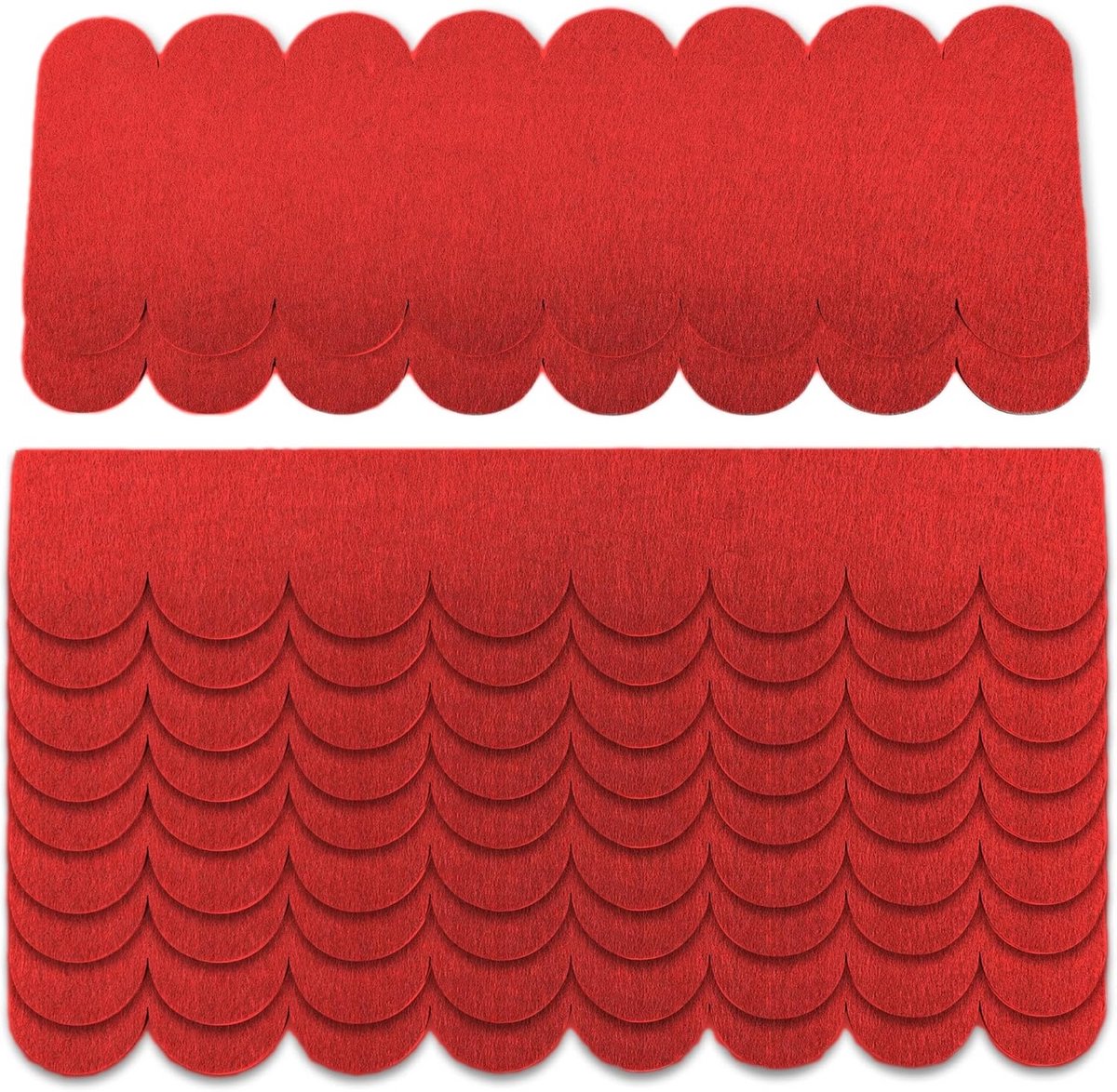 Dakshingles Set - Mini Dakfolie - Vogelhuis Versieren - Zelfklevend Vilt - 32 Stuks - Rood