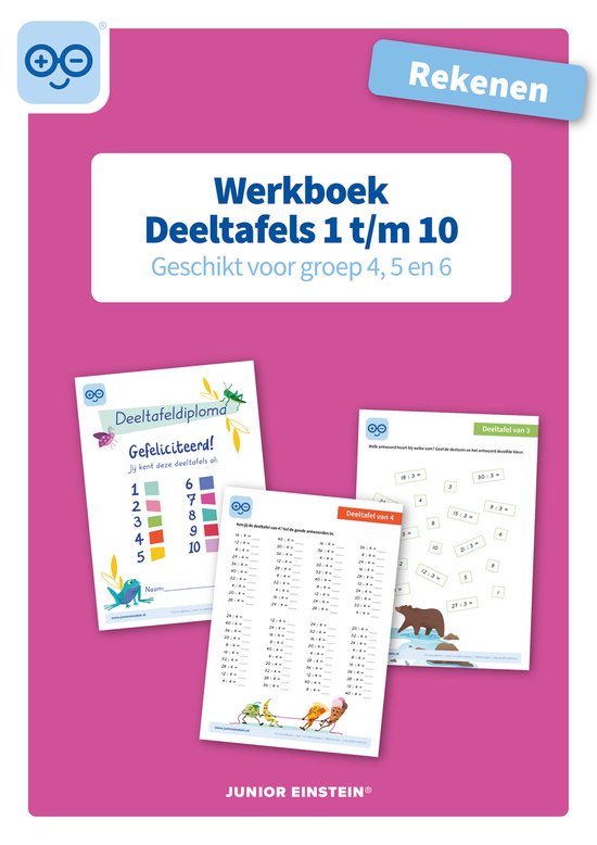 Deeltafels 1 t/m 10 rekenen geschikt voor groep 4, 5 en 6 We ... - cover