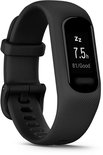 Zwarte Garmin Vivosmart 5 activity tracker met een display dat 7,5 uur slaap en een score van 81/Good toont.