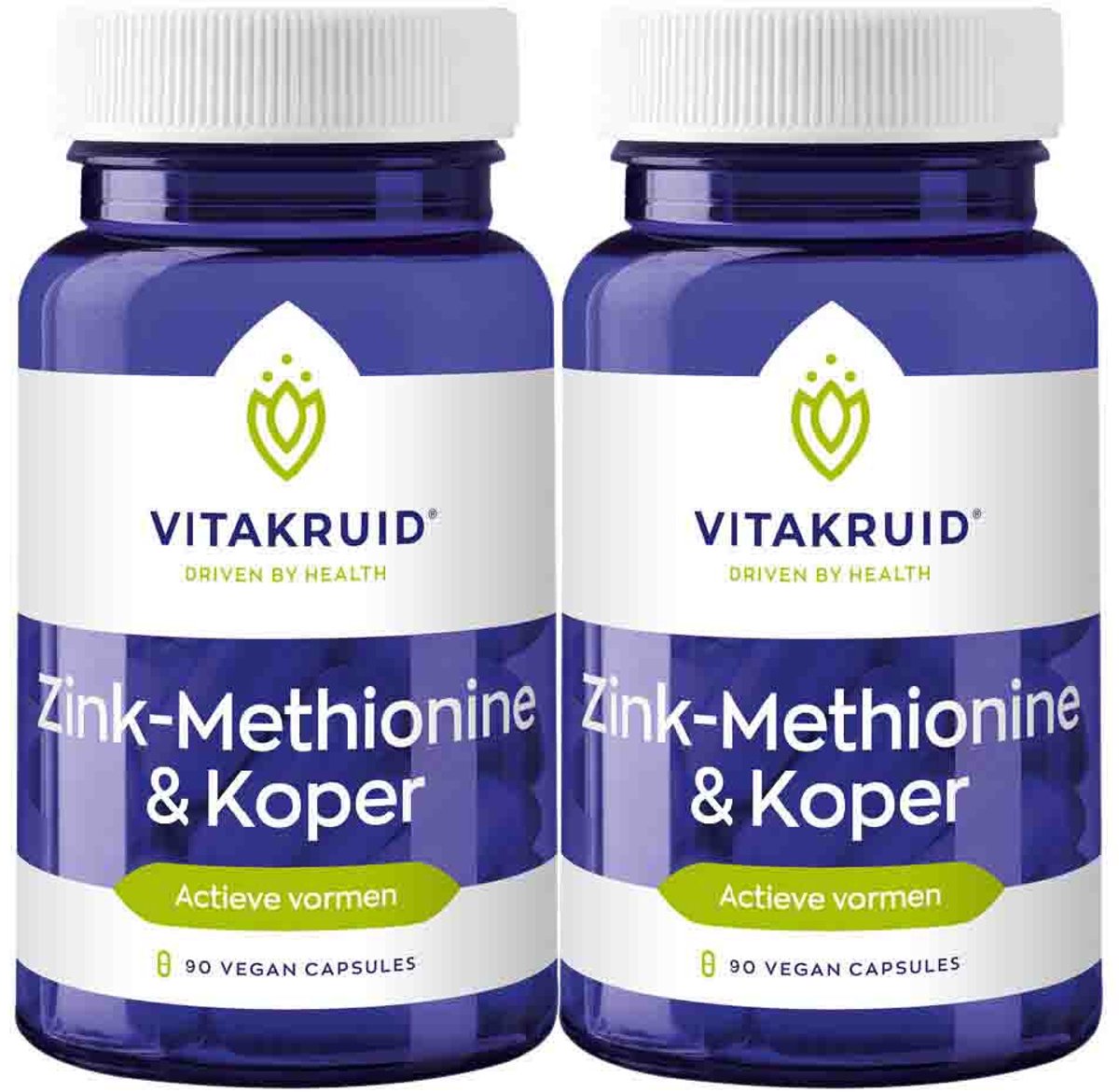 Vitakruid Zink Methionine Koper - 2 x 90 vegancapsules - Voordeelverpakking