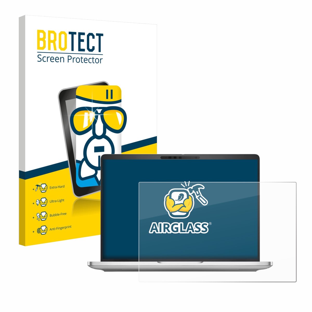 Screenprotector voor Dell Pro 13 Plus Laptop PB13250 Beschermglas transparant