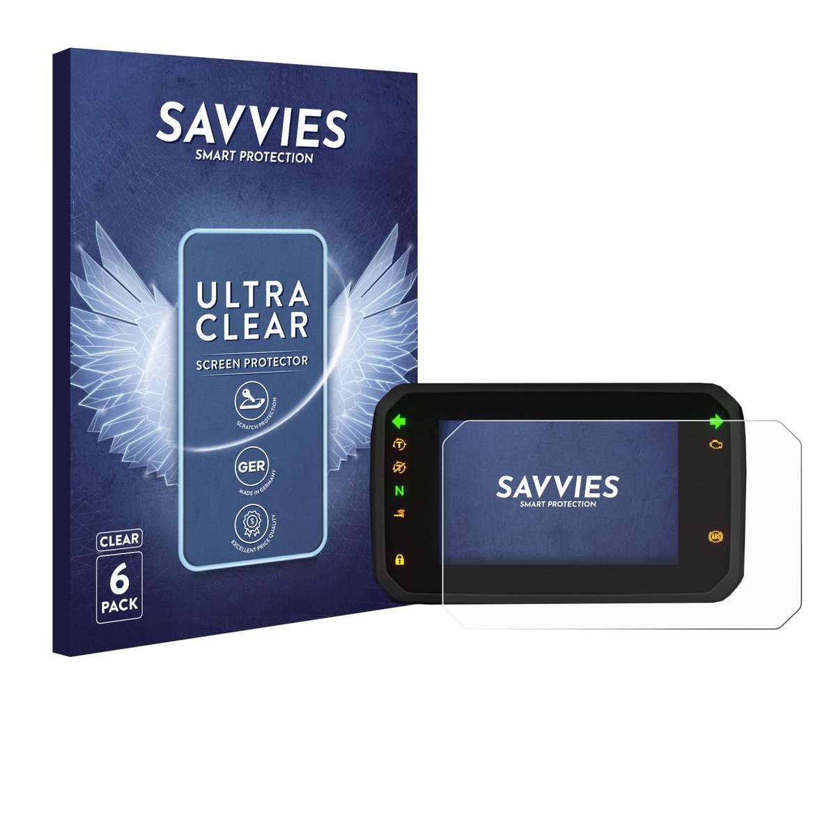 Savvies - Screenprotector voor Honda ADV350 5" - Folie Beschermfolie transparant 6 Stuks