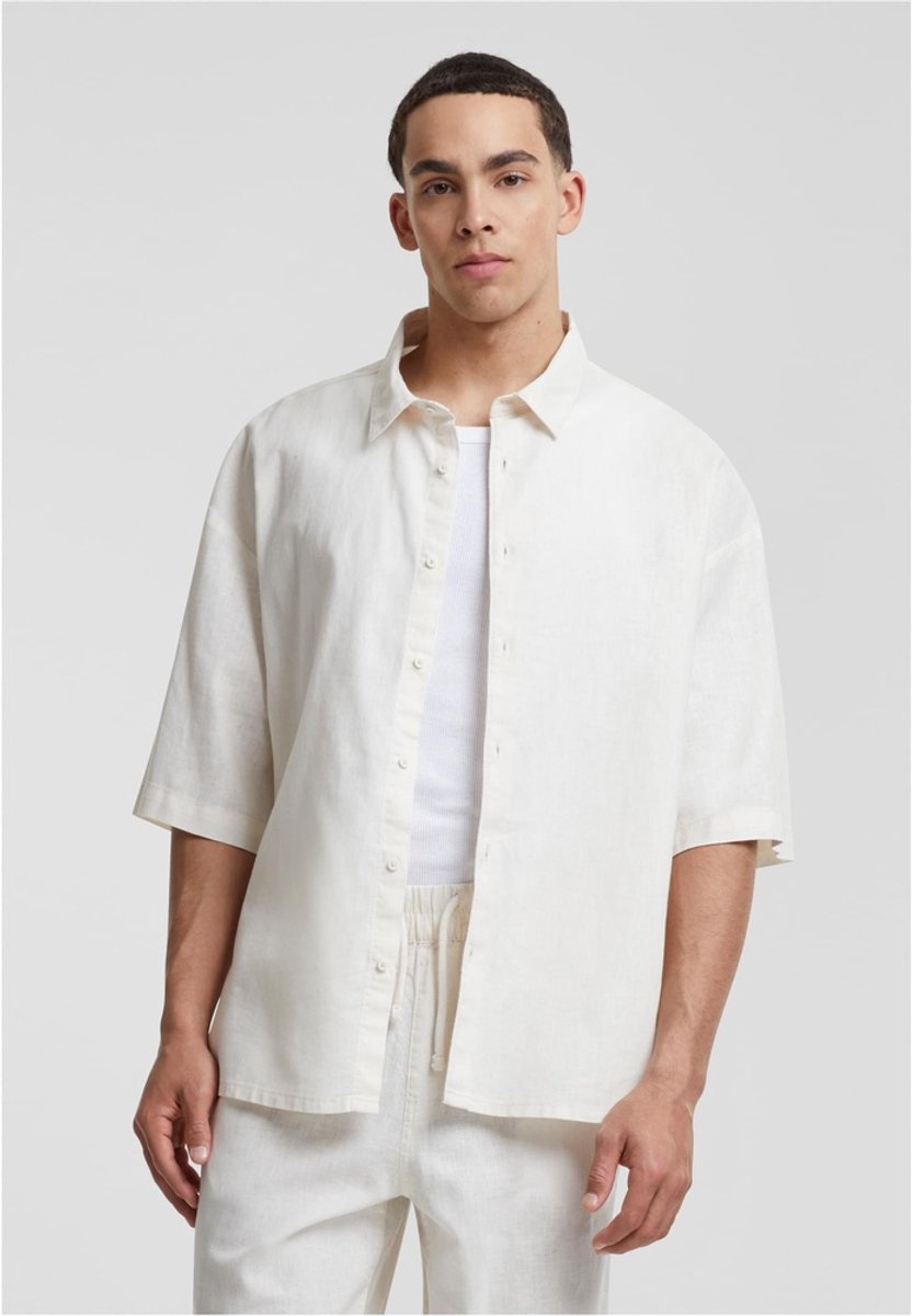 Urban Classics Boxy Cotton Linen Overhemd XXL Beige