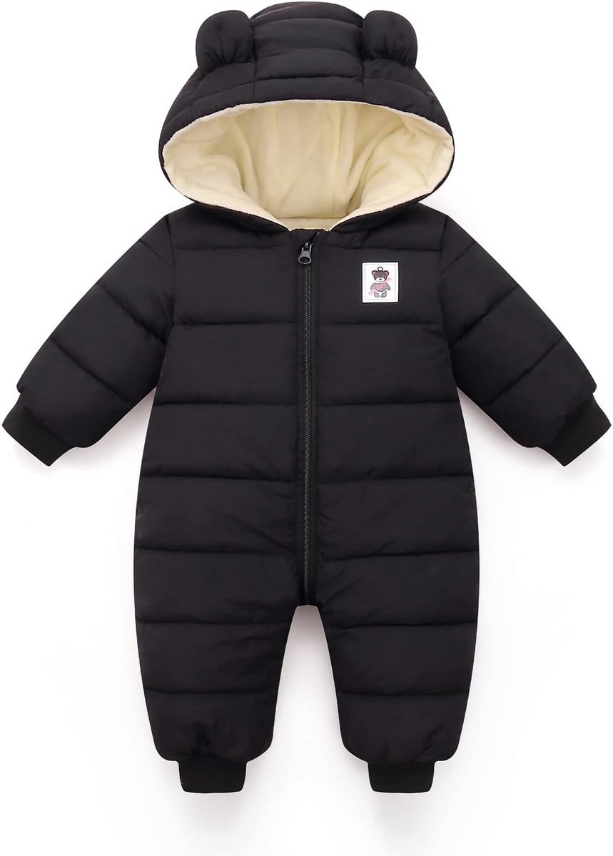 Warme Baby Winteroverall met Capuchon voor Jongens en Meisjes (0-18 maanden)