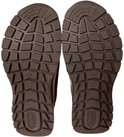Onderkant van bruine Rieker sneakers met een grof profiel.