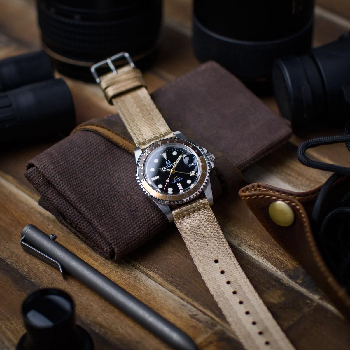 Nylon Horlogebandjes met Streekechte Sluiting en Militaire Stijl