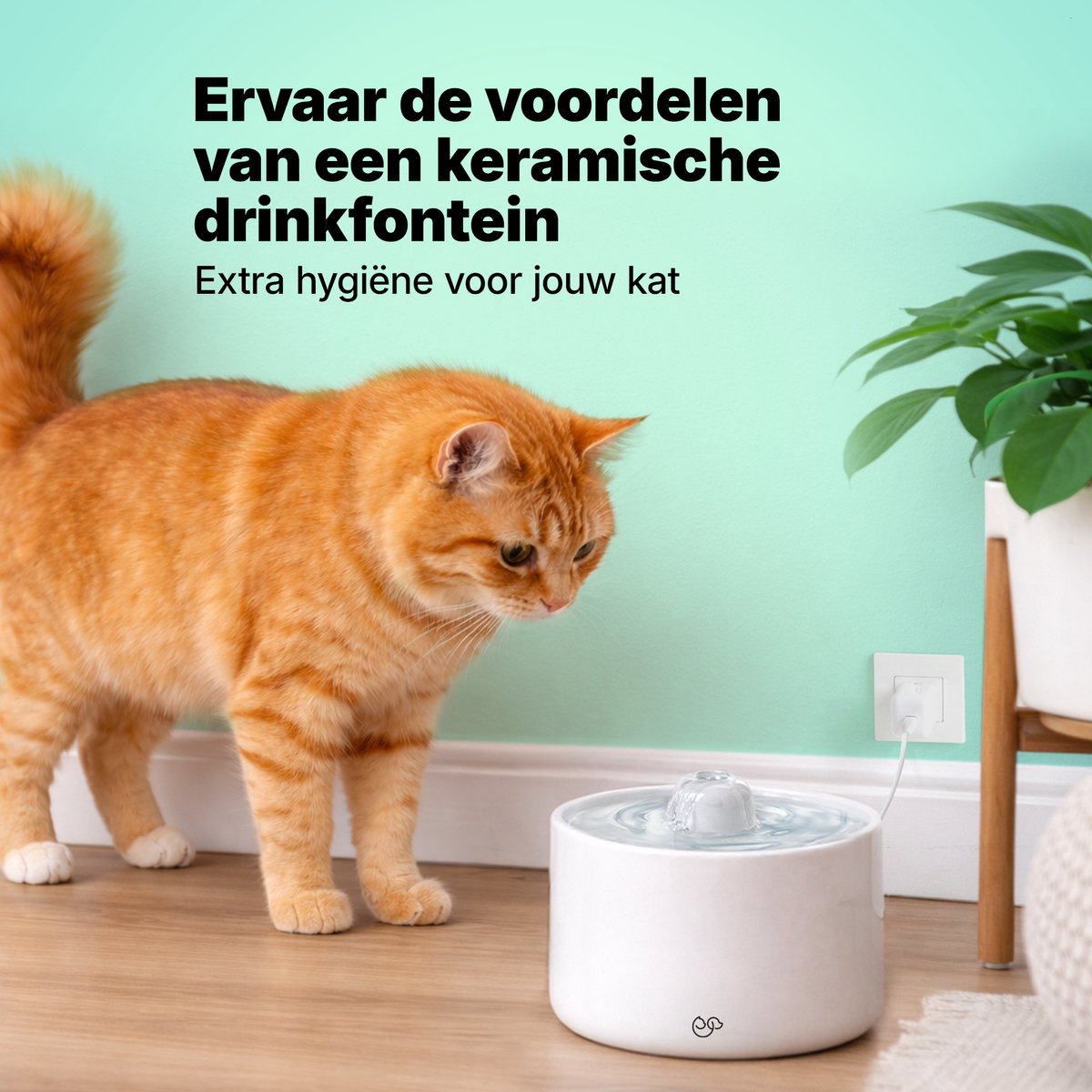 Jake & Jacky Keramische Drinkfontein 2L