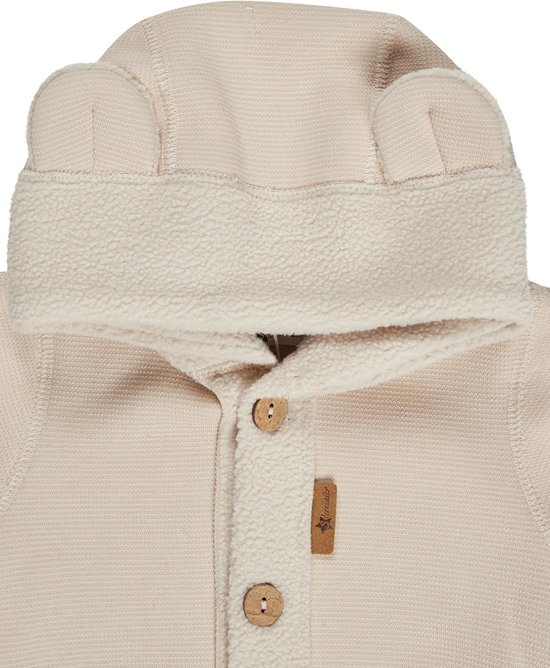 Unisex Baby Kruippak Beige Katoen Teddy Fleece Voering voor Optimale Warmte van Merkloos — afbeelding 4