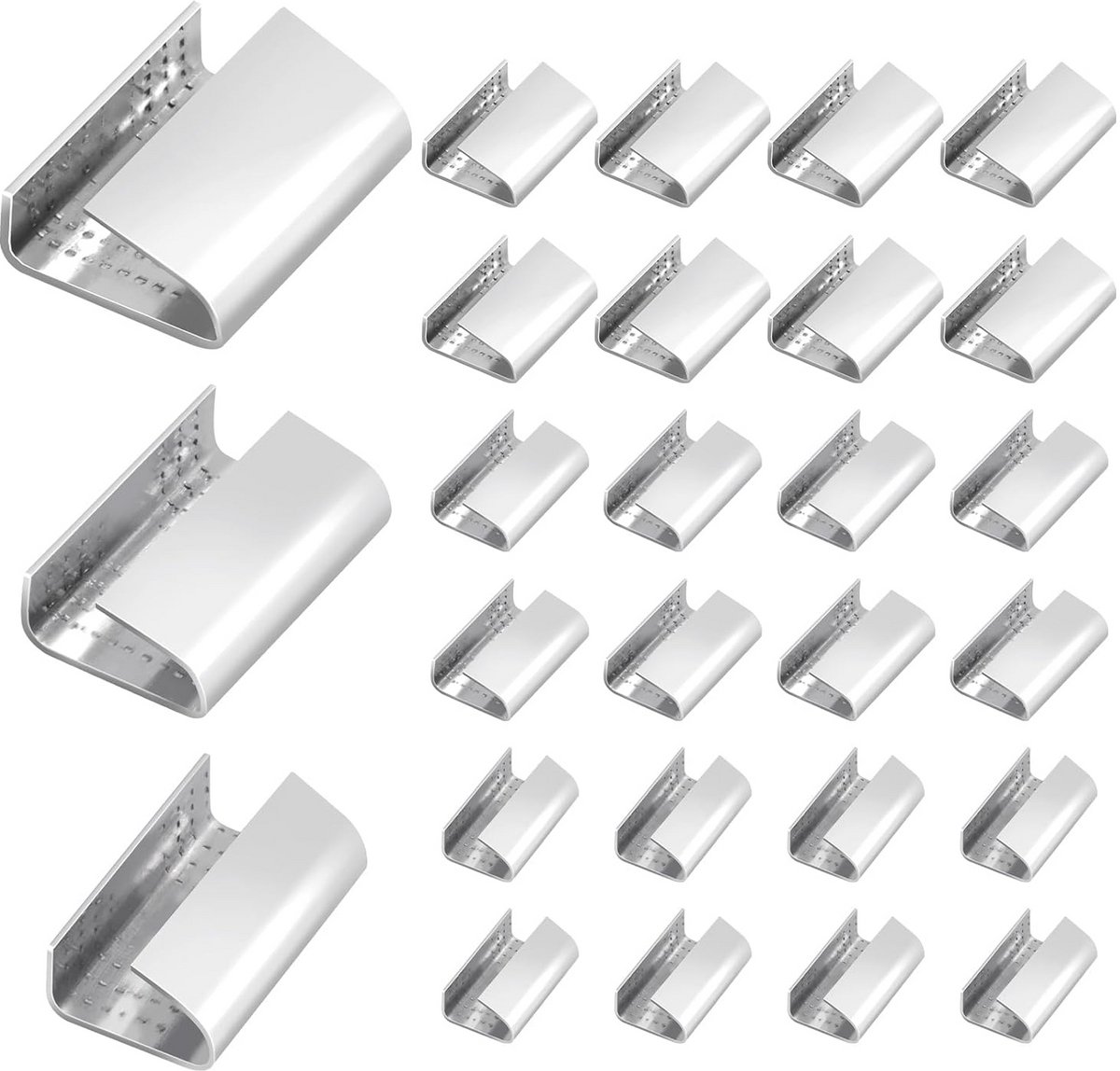 100x Open Strapping Seals voor Stalen Band (Bandingsclips voor Zwaar Inpakken)