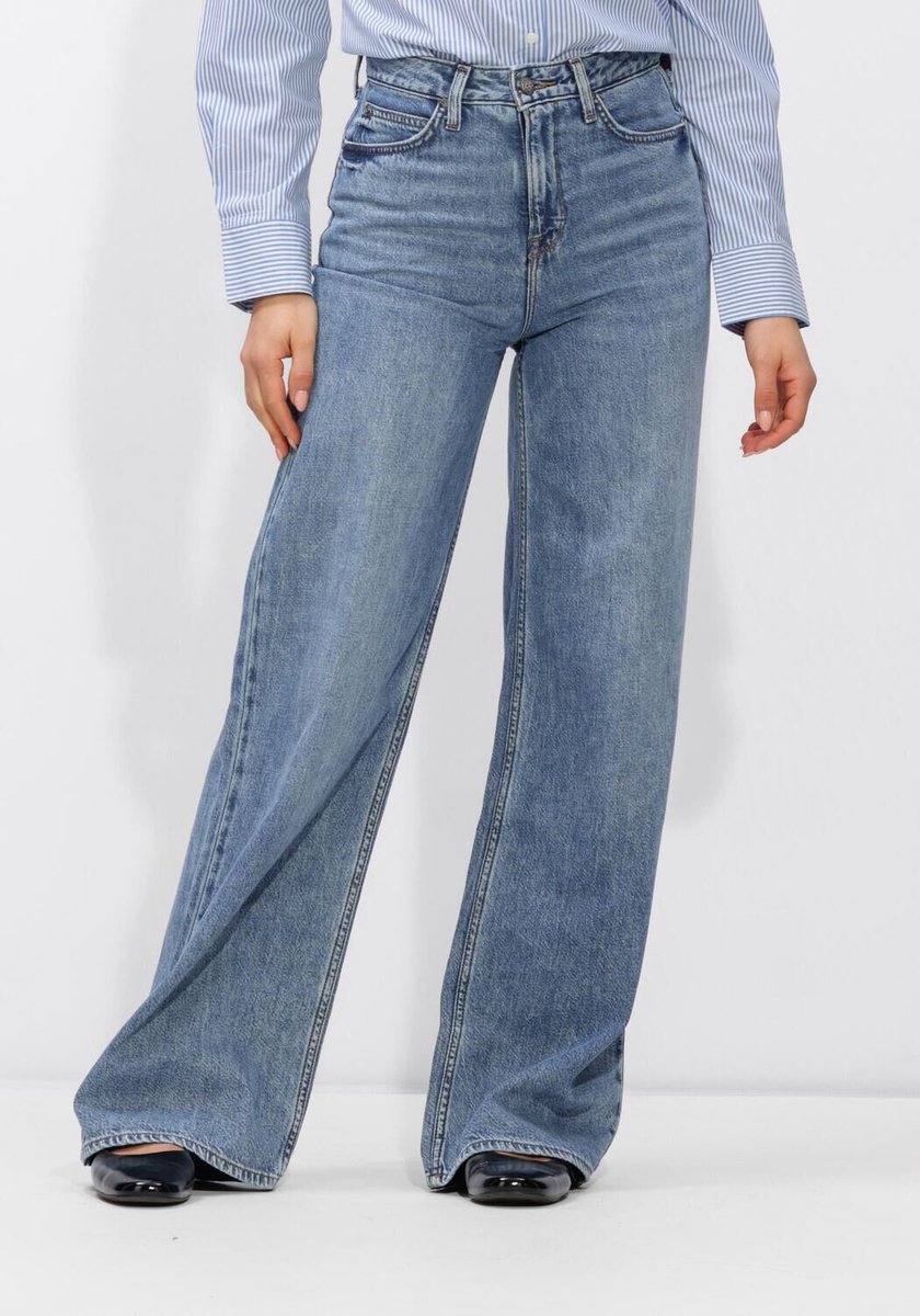 Lee Stella Dames Wide Leg Jeans Take The Hint Blauw