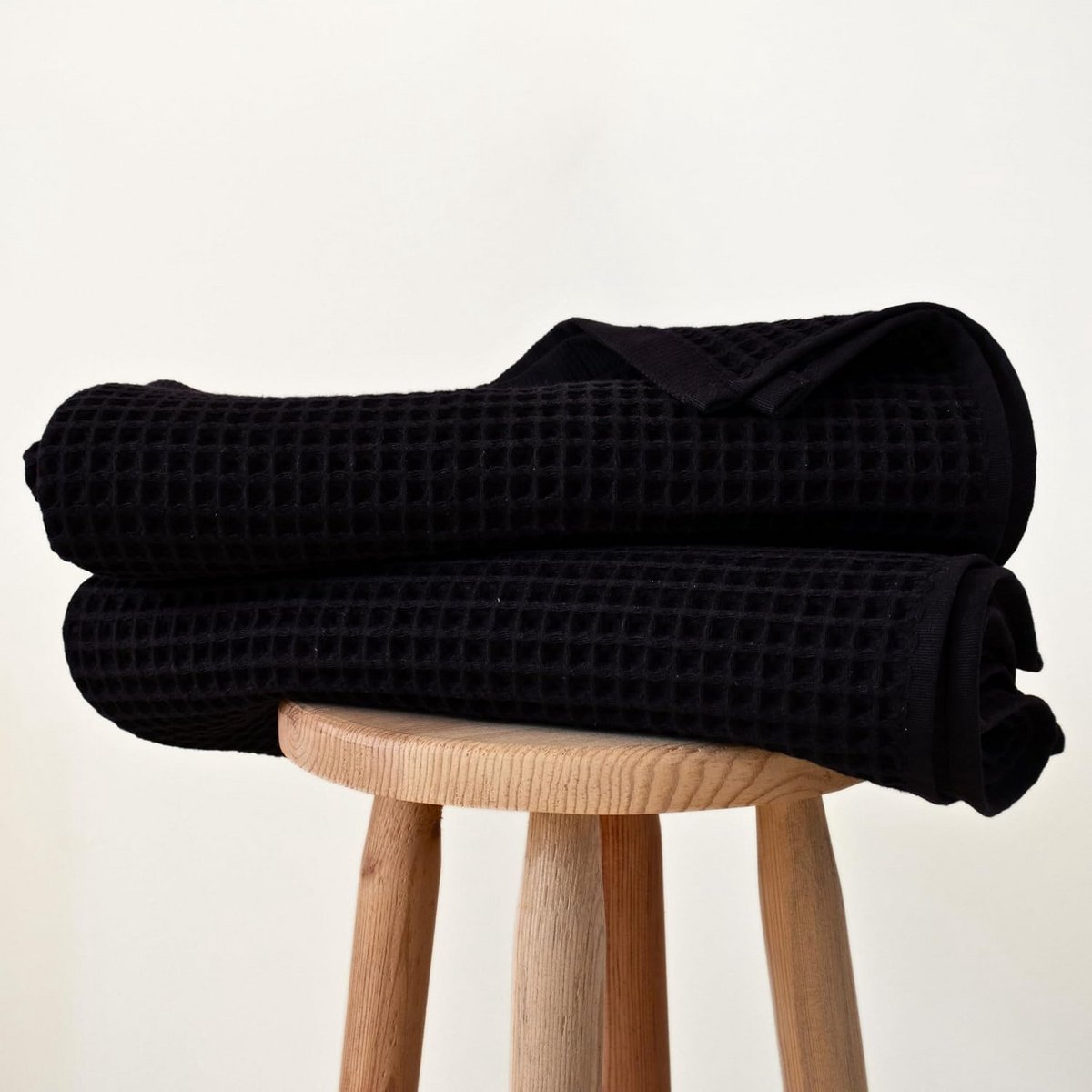 Set van 2 Wafelbadhanddoeken - 100% Turks Katoen - Sneldrogend en Absorberend - Badtextiel