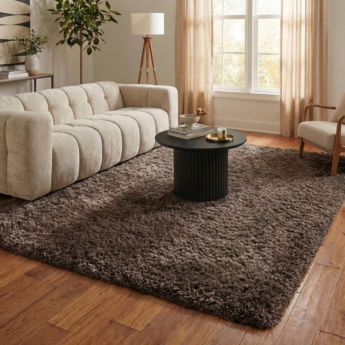 NATURL. Shaggy vloerkleed - Blaze Taupe - 160x230cm