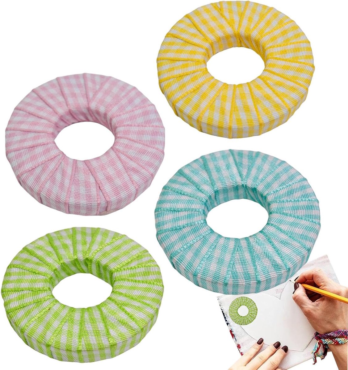 Naaigewichten Set - Stofhouders Patroon - Precisie Naaiwerk - Compact Ontwerp - 4 Stuks 5cm