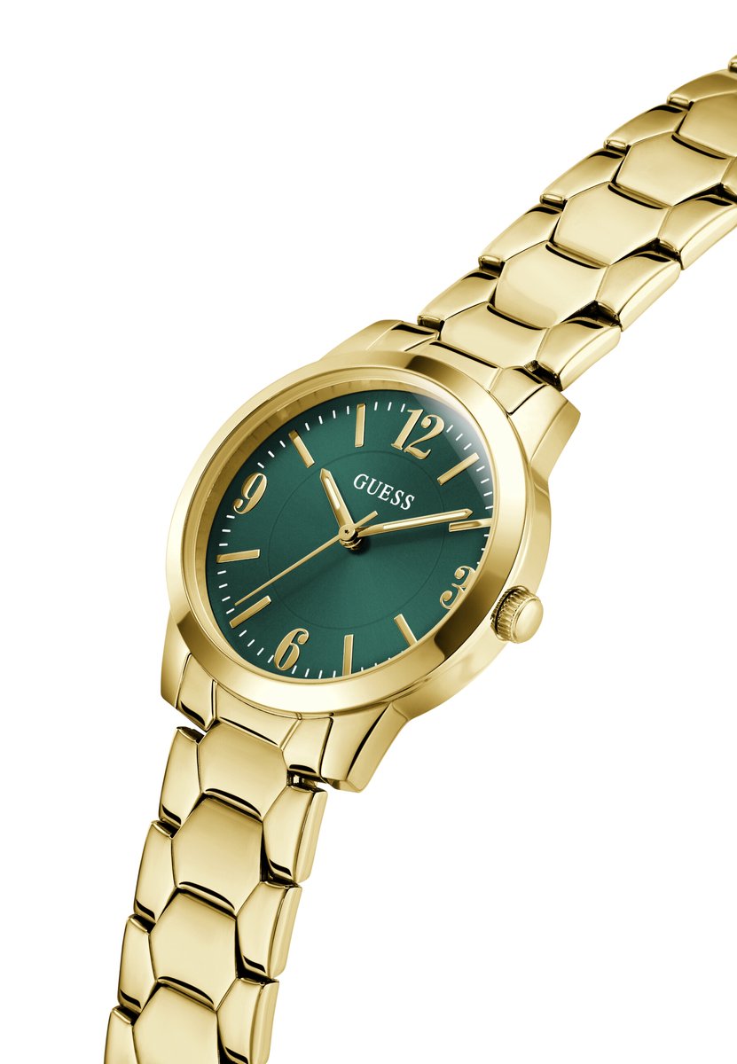 Guess Winni Quartz Analoog Horloge Gold Tone Kast: 100% Roestvrij Staal | Armband: 100% Roestvrij Staal 34 mm GW1028L1, GW1028L2