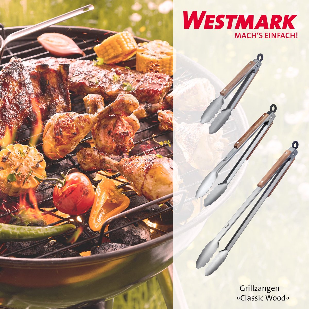 Westmark Grilltang Classic Hout Midi 31 cm