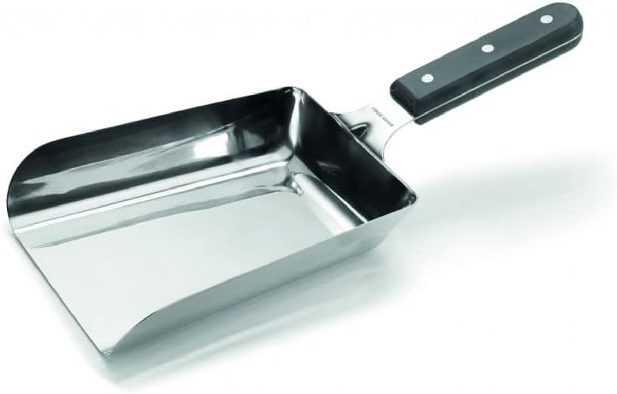 Grote Spatel - Keuken Spatel - Koken Bakken - Schuin Metaal - 33 cm - Zilver