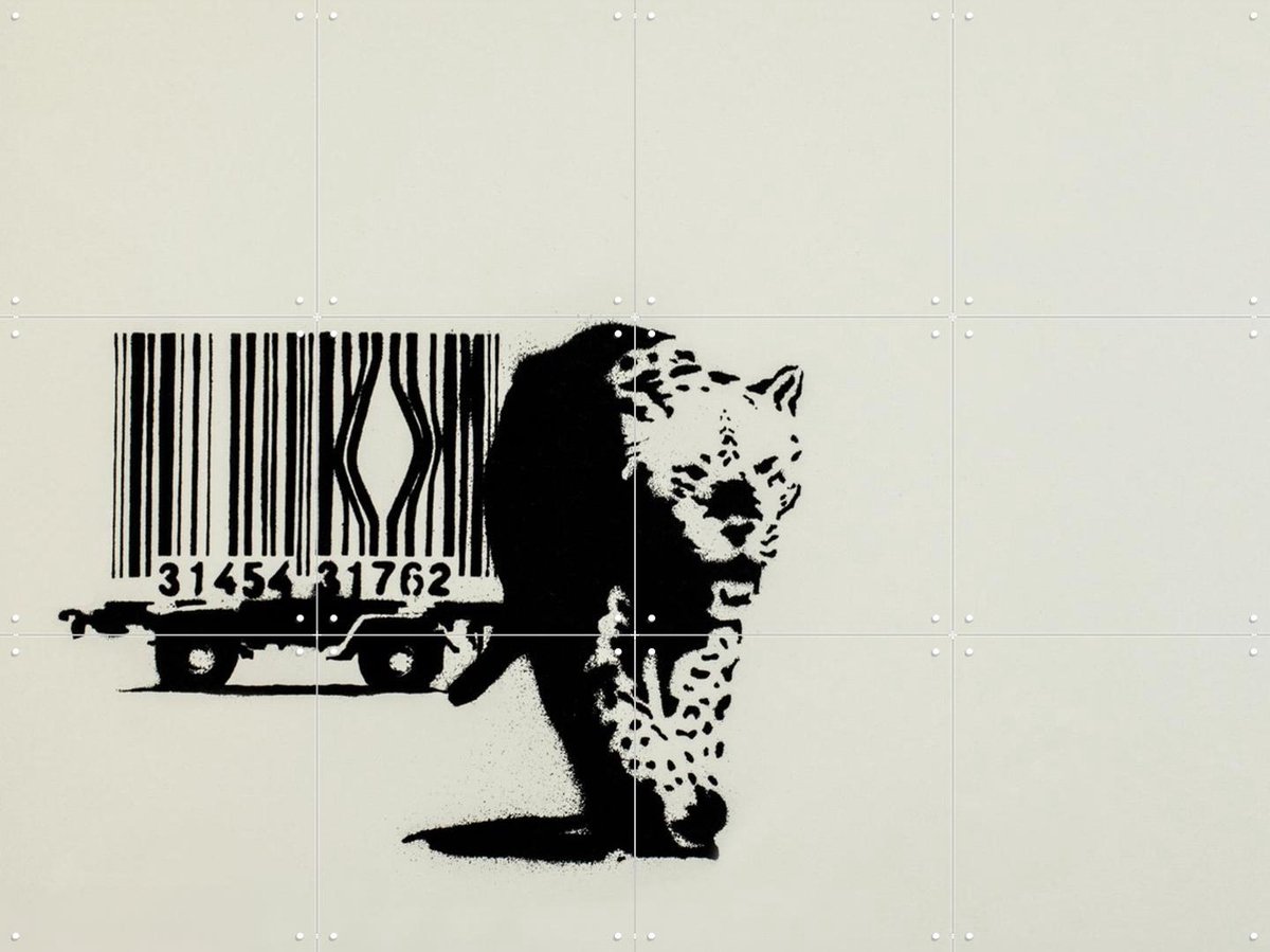 IXXI Banksy's Way to Freedom, Banksy - 80 x 60 cm - Gratis ophangtool - Grote wanddecoratie en posters - Pop art, Street art, Modern, Mancave