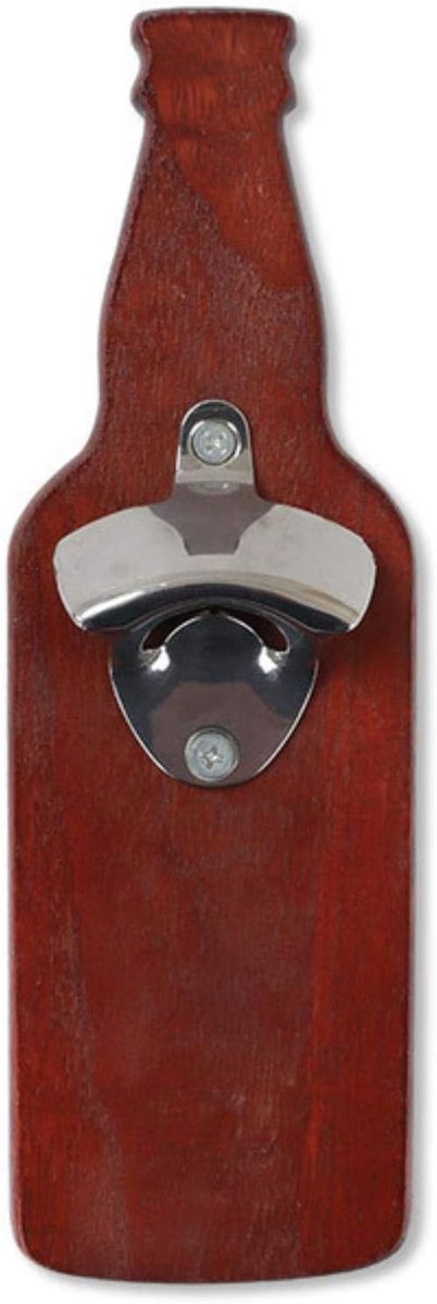 Houten Flesopener - Keuken Tool - Flessen Openen - Magnetisch Ontwerp - 30cm Hoog - Rode Wijn